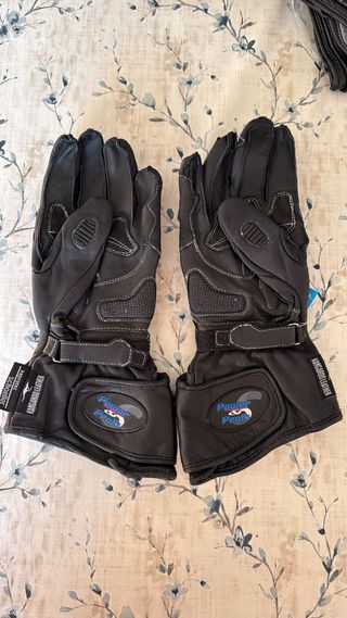 Guantes Moto Cuero Negro Talla XL