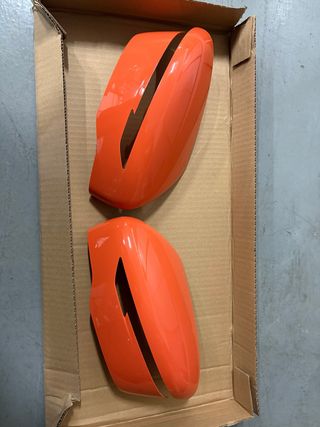 Carcasa Retrovisor Nissan Juke F15 Naranja y azul