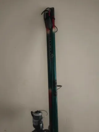 Caña de pescar con carrete