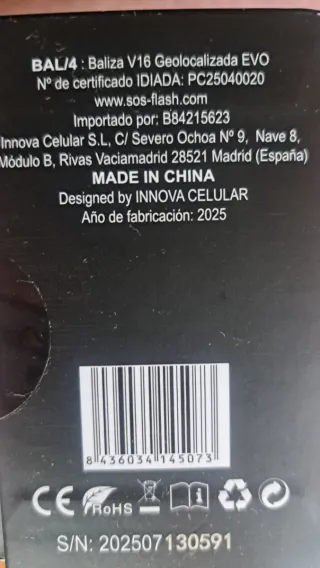 Baliza V16 SOS Flash Connected Innova