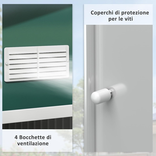 Casetta da Giardino 12.4m² con Fondazione, 4 Prese