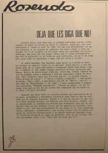 Rosendo - Deja Que Les Diga Que No! Vinilo LP 1991