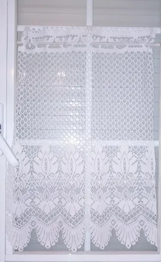 Tenda finestra pizzo bianco