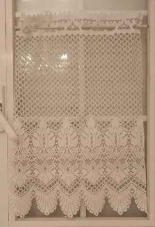 Tenda finestra pizzo bianco