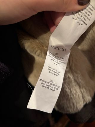 Chaqueta de piel con borreguito de Cortefiel