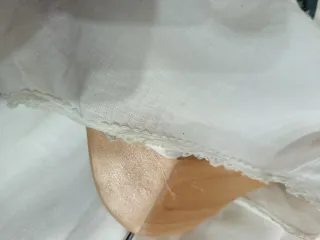 Camicia da notte vintage ricamata in lino