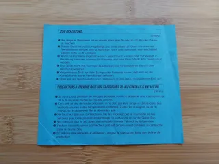 PAPEL DE AVISO EPILEPSIA AZUL VIDEOJUEGOS GAME BOY