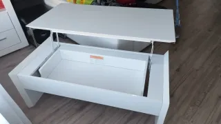 Mesa de centro elevable blanca