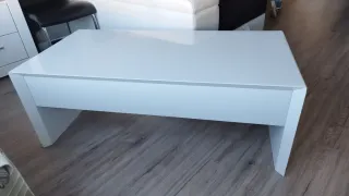 Mesa de centro elevable blanca