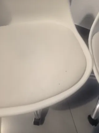 Juego de 2 sillas de escritorio blancas