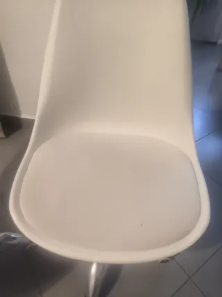 Juego de 2 sillas de escritorio blancas