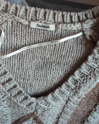 Jersey punto trenzado Desigual Talla S