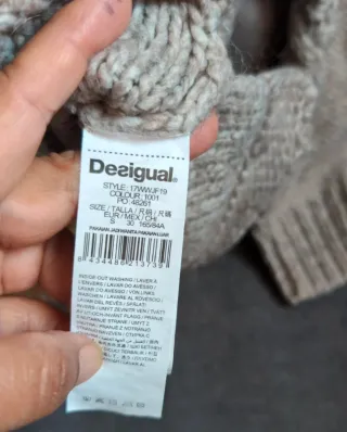 Jersey punto trenzado Desigual Talla S