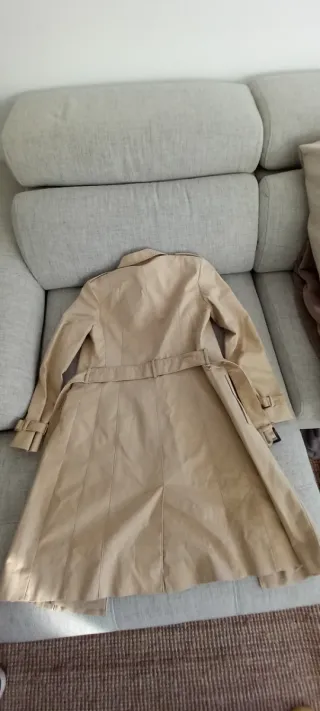 Abrigo gabardina Massimo Dutti Beige Mujer