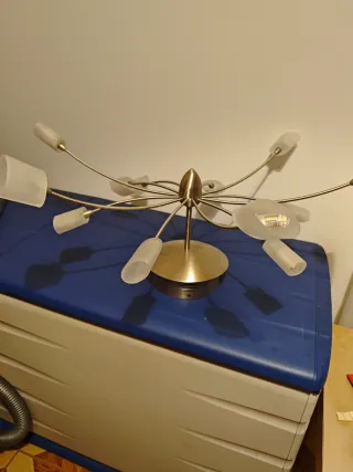 Lámpara de techo moderna plateada