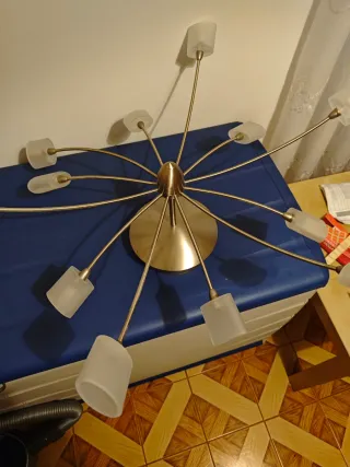 Lámpara de techo moderna plateada