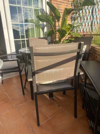 Mesa y 4 Sillas Exterior Leroy Merlin