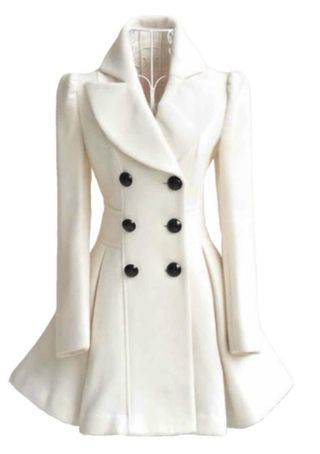 Abrigo coreano invierno blanco