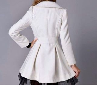 Abrigo coreano invierno blanco