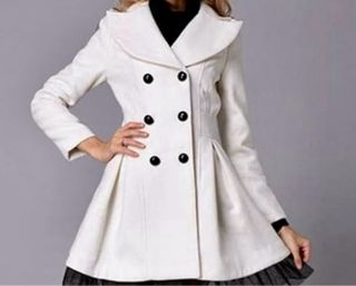 Abrigo coreano invierno blanco