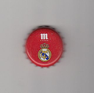 Chapa Cerveza MAHOU REAL MADRID España roja