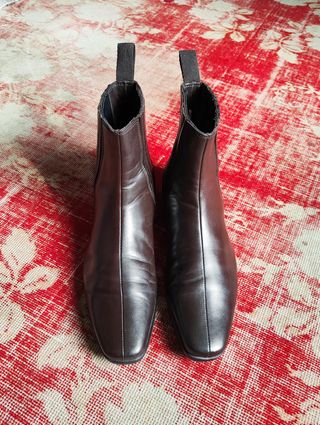 Miu Miu Prada Brown Leather Man Ankle Boots 41