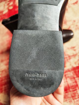 Miu Miu Prada Brown Leather Man Ankle Boots 41