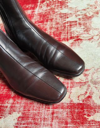Miu Miu Prada Brown Leather Man Ankle Boots 41