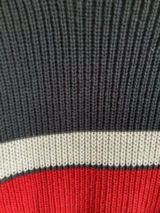 Jersey lana rayas azul y rojo