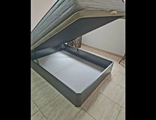 Canapé cama individual blanco y negro