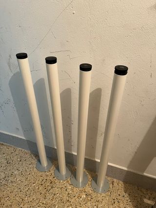 4 Patas Mesa Ikea Metal Blanco Negro