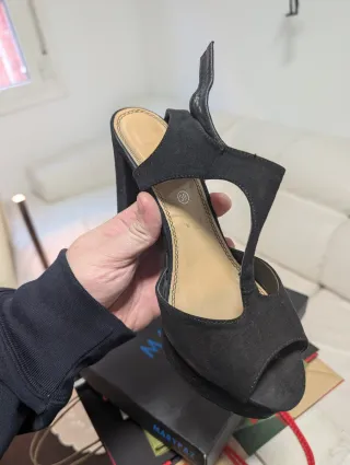 Sandalias de plataforma negras