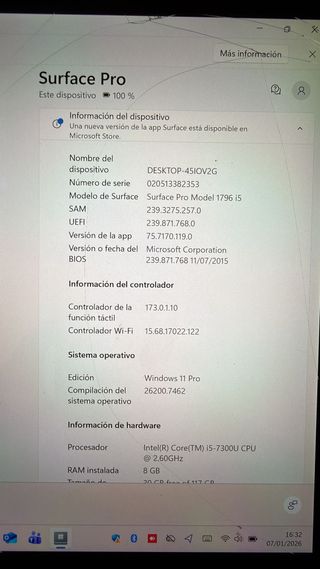 Microsoft Surface Pro 5 128GB 8GB RAM