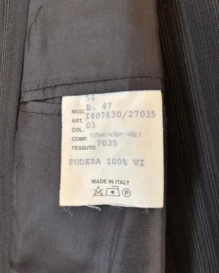 Abito da uomo due pezzi sartoria