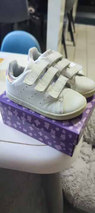 Adidas Stan Smith Bimba Velcro Bianco