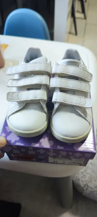 Adidas Stan Smith Bimba Velcro Bianco