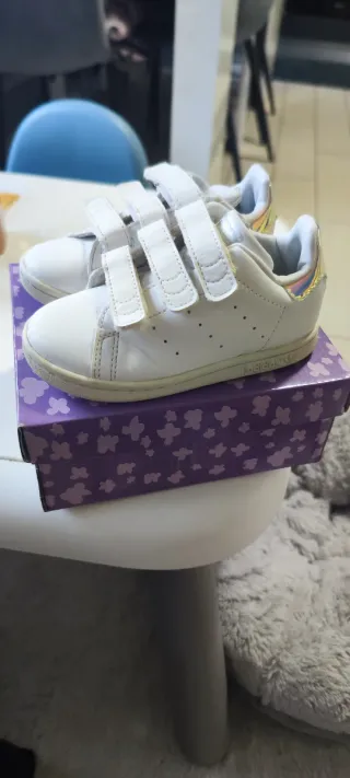 Adidas Stan Smith Bimba Velcro Bianco