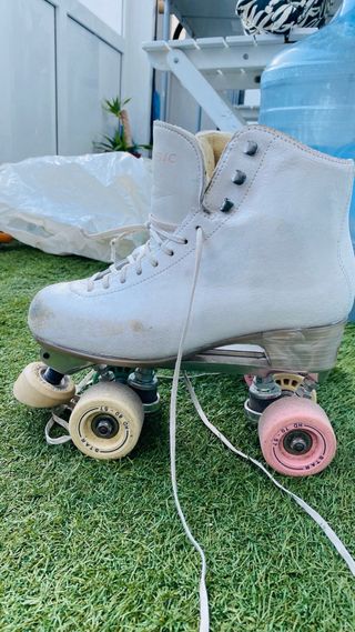 Patines artísticos blancos Italianos Talle 39
