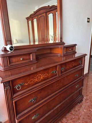 Dormitorio de matrimonio madera y cristal