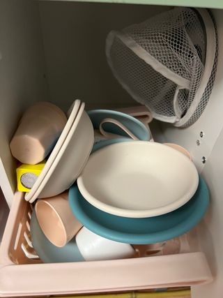 Cocina de juguete de madera con accesorios