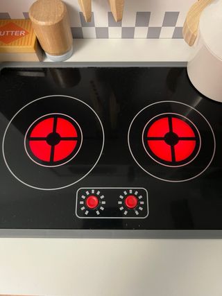 Cocina de juguete de madera con accesorios