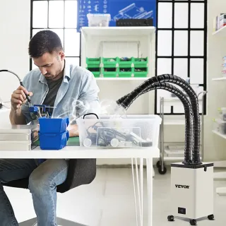 Aspiratore Fumo Saldatura 150W Filtri a 3 Stadi