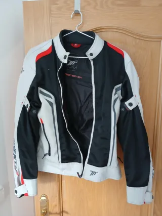 Chaqueta Moto Negra y Gris
