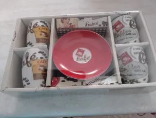 Set 6 Tazzine Caffè con Piattini