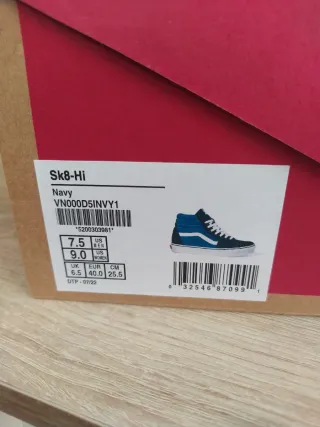 Zapatillas Vans Sk8-Hi Unisex Negro/Azul