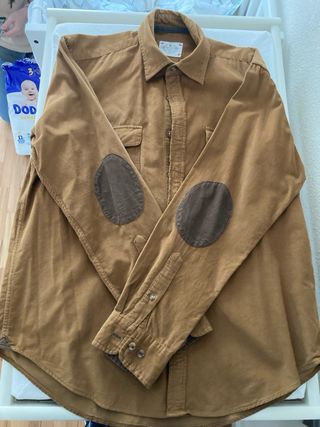 Camisa Cortefiel Marrón Pana