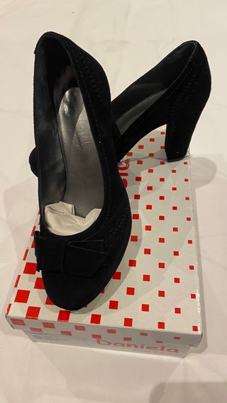 Zapatos tacón ante negro talla 36