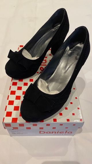 Zapatos tacón ante negro talla 36