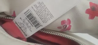 Bolso Desigual blanco con flores rosas