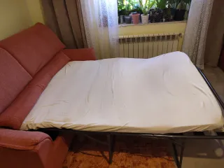 Sofá Cama Rosa Tela